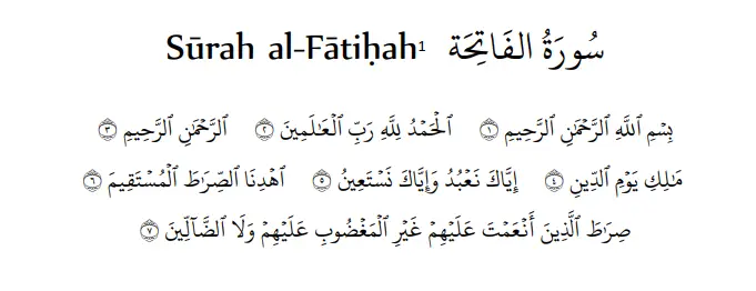 Surah AL Fatiha