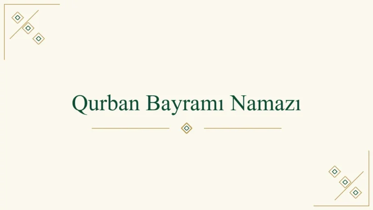 Qurban bayramı namazı haqqında məqalə